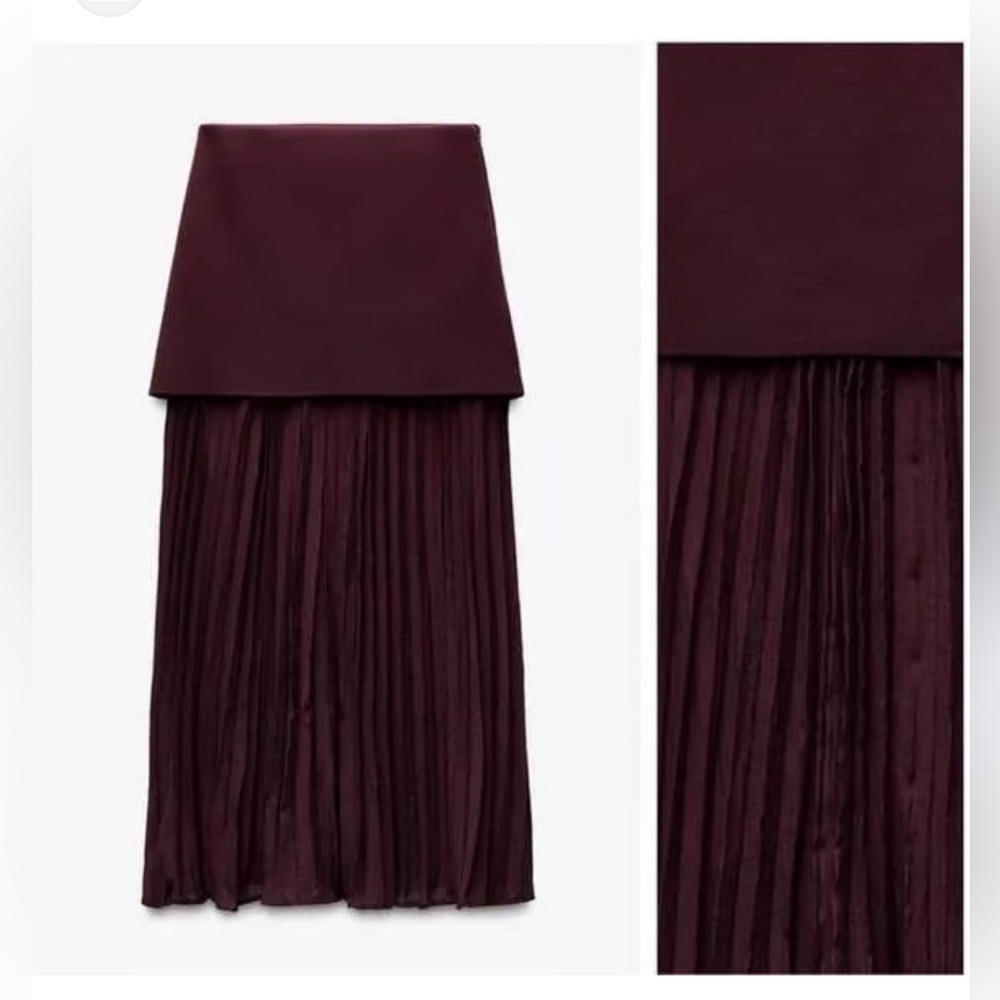 Zara Deep Burgundy Maxi Skirt - Picture 2 of 5